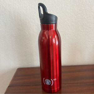Starbucks REDuce Red Stainless Steel Water Bottle w/ Screw Top. 16oz. Good Cond!